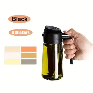 16 oz Olive Oil Sprayer & Dispenser - BPA-Free Dark Glass with Easy Pour for Cooking & Grilling Kitchen Utensils Oil Dispenser bottle