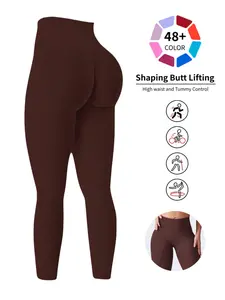 High Waist Butt Lifting Leggings - 48+ Colors, Tummy Control Seamless Yoga Pants, Buttery Soft & Squat-Proof for Gym, Yoga & Everyday Wear