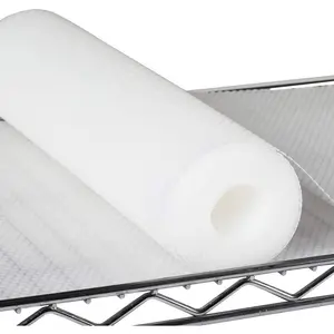 Clear Transparent Pantry Shelf Liner for 16 Inch Wire Shelving, Precise Size 15.5 x 157 Inch, 1.2mm Thick Easy to Cut Shelf Mat for Garage Drawer