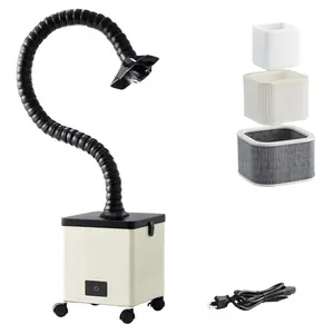 100W Portable Fume Extractor – Triple-Stage Filtration, 240 m³/h High Airflow, Flexible Hose Smoke Absorber for Soldering, Welding, Electronics & DIY