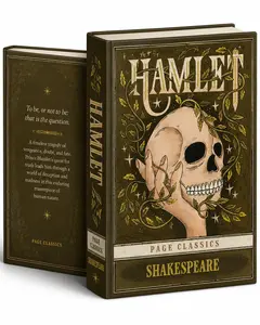 Hamlet Hardcover Book - William Shakespeare's Classic Literature Novel