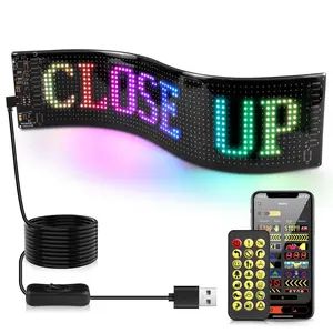USB 5V LED Sign Display Light, 1 Count Flexible LED Store Sign with Bluetooth-compatible APP Control, Christmas Decor Waterproof LED Display for Home, Car, Store