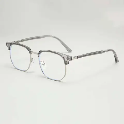 Vintage Half Frame Eyeglasses, Classic Simple Design Eyeglasses for Men & Women, Stylish Glasses, Stylish Eyewear, Fashion Eyeglasses for Work, Daily Clothing Decor, Perfect for Student Daily Use, Trendy Vintage Eyeglasses