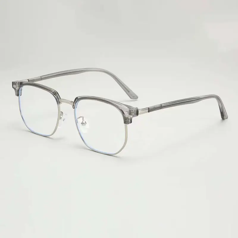 Vintage Half Frame Eyeglasses, Classic Simple Design Eyeglasses for Men & Women, Stylish Glasses, Stylish Eyewear, Fashion Eyeglasses for Work, Daily Clothing Decor, Perfect for Student Daily Use, Trendy Vintage Eyeglasses