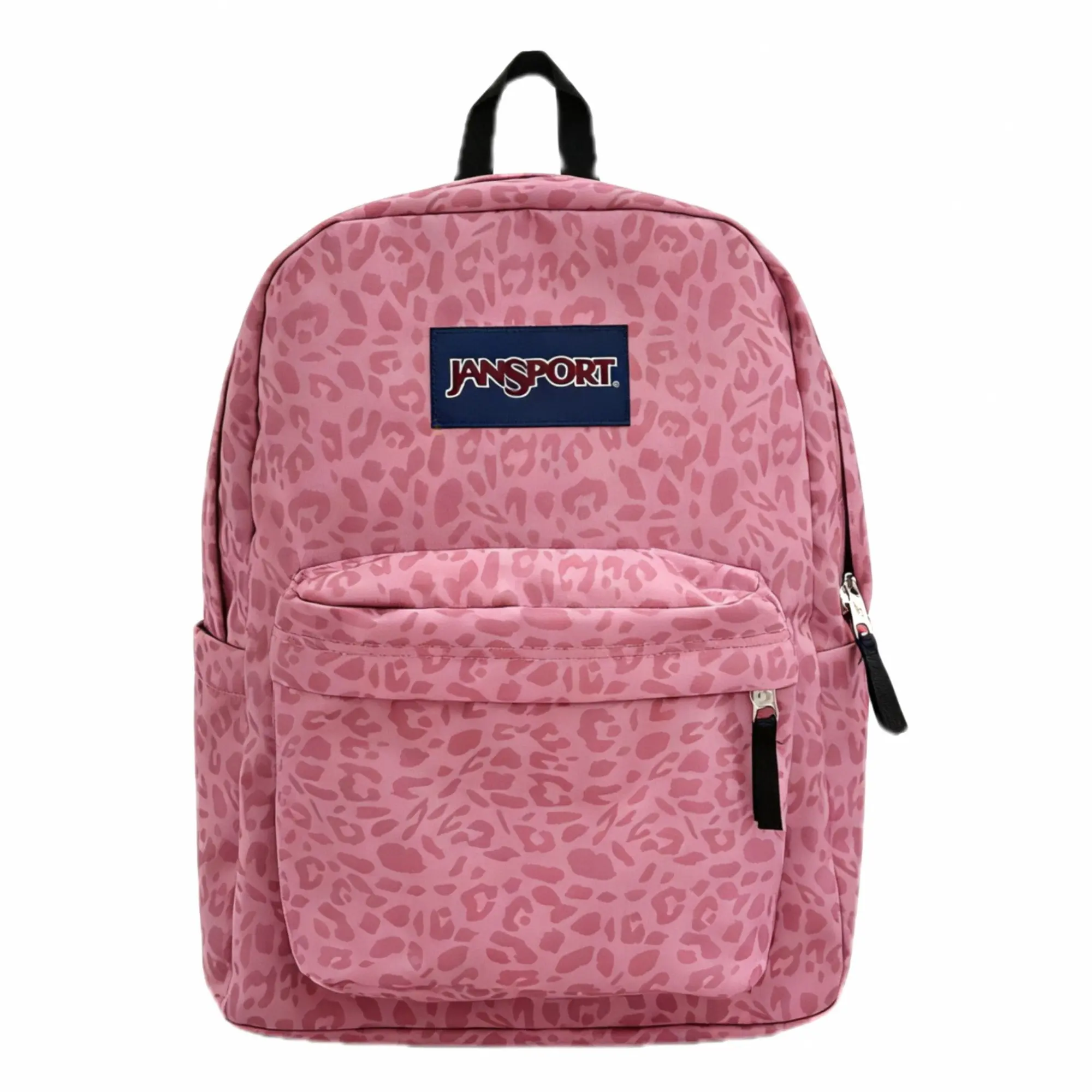 JanSport SuperBreak Backpack - Pink Leopard Print, Lightweight Durable Classic Daypack for Teens, Ideal for School, College & Travel