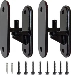 Heavy Duty Gate Hinges 2 Pack, 600LB Capacity Wall Mount, Steel Rust-Proof Hinge for Farm, Wooden Fences & Driveway Gates, Anti-Sag Design