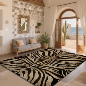 Velvet + soft and comfortable fashionable modern style zebra print pattern printed carpet, home decoration carpet, living room large carpet sofa mat door mat coffee table mat bedroom carpet bedside mat, Animal Print Rug, Modern Indoor Rug
