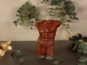 Male Torso Sculptural Candle