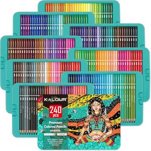 colored pencil set, 240pcs/box professional artists soft core colored pencil, art drawing sketching shading pencil, art supplies for adults artists beginners