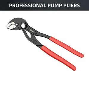 10 Inch Water Pump Pliers CR-V Steel Tongue and Groove Pliers with 7 Adjustable Positions Non-Slip Handle for Plumbing Automotive HVAC DIY Home Repairs