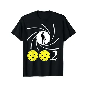 Funny Pickleball "002" Spy Parody Graphic Tee for Men - Cool Pickleball Design T-Shirt for Players, Fans, & Unique Gift Idea |  Casual Wear