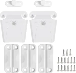 Cooler Hinge and Latch Set, Compatible with Igloo Cooler Ice Chest Latches with Winged and Single Screw Posts (3 Hinges, 2 latches with Winged and Single Screw Posts, 18 Screws)