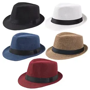 5 Pack Short Brim Panama Cap - Classic Elegant Unisex Suitable for Men & Women, -Free Wide Range of Colors for Beach, Outdoor, Weddings, Casual Wear, Short Brim outdoorfun