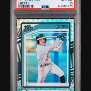 Brand New 24 Panini Donruss Rated Prospects Jacob Wilson Liberty Rookie Athletics