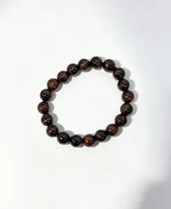 1pc Red Tiger Eye Bracelet 10mm - [Insert Weight]g Natural Stone Bead Bracelet for Men and Women, Healing Crystal Jewelry, Energy Protection