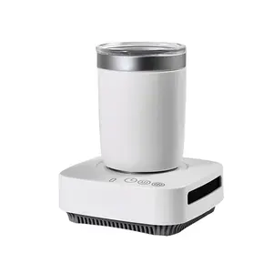 Coffee cup warmer and cooler 2 in 1 beverage cooler with heating mold and cooling pad for office desk, home and kitchen Coffee tea beverage can cooler and warmer Heater cooling coaster with cup set