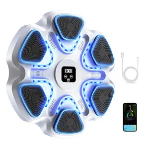 Music Boxing Machine, Boxing Machine Wall Mounted Music, Smart Bluetooth Boxing Equipment, Boxing Music Workout Machine with Gloves, black1