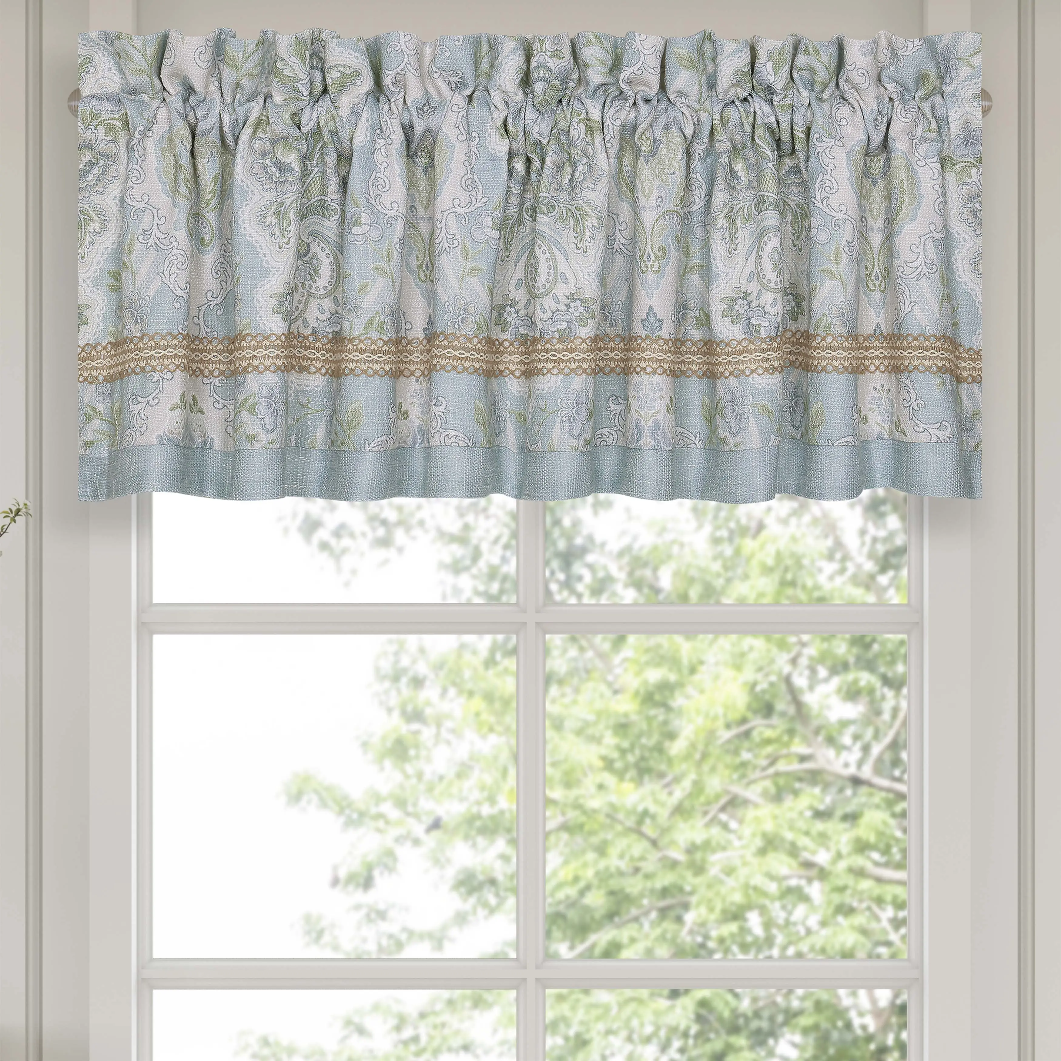 Pasadena Chambray Straight Window Valance