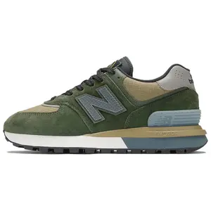 New Balance 574 Legacy 'Dark Green' x Stone Island Men's Sneakers - Colorblock Round Toe Laces All Seasons Urban Style