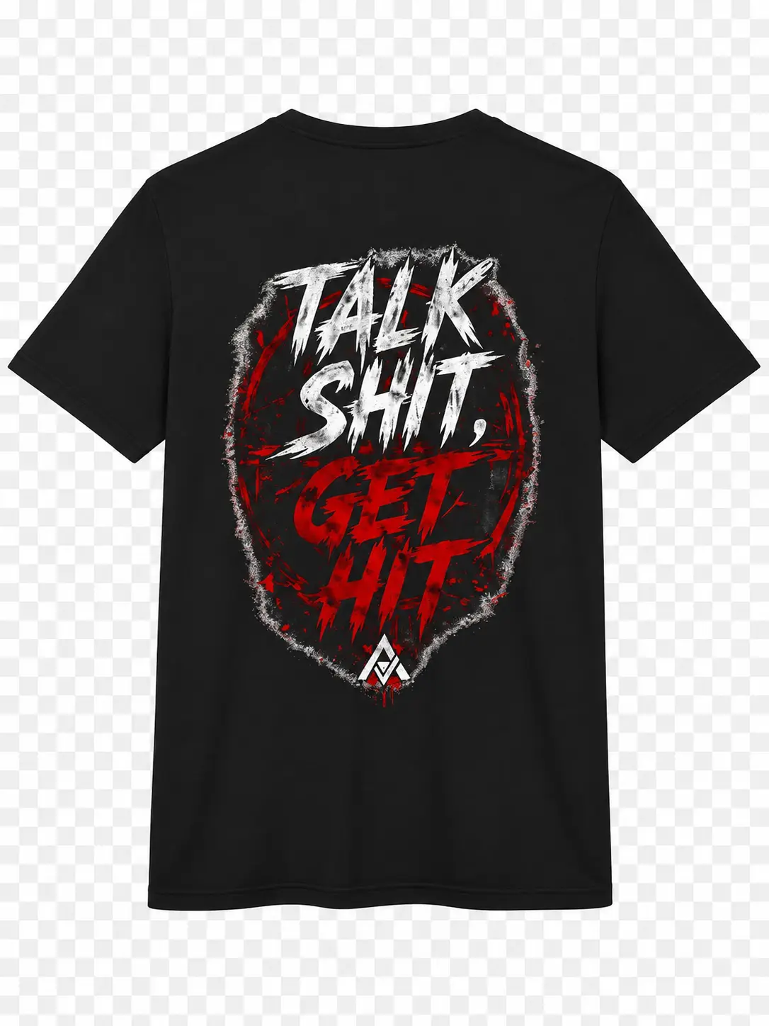 Men's "Talk Sh*t, Get Hit" Street Combat Graphic Shirt, Casual Athletic Short-Sleeve T-Shirt with Relaxed Fit | Sick Submissions