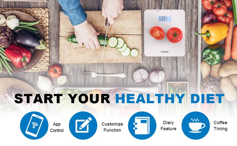 RENPHO Food Nutritional Scale Digital Kitchen Scale, Smart Food Measuring Scale with App for Macro Keto Calorie Cooking, Home Gifts Grams and Ounces, 11lb/5kg RENPHO Food Nutritional Scale Digital Kitchen Scale, Smart Food Measuring Scale with App for Macro Keto Calorie Cooking, Home Gifts Grams and Ounces, 11lb/5kg