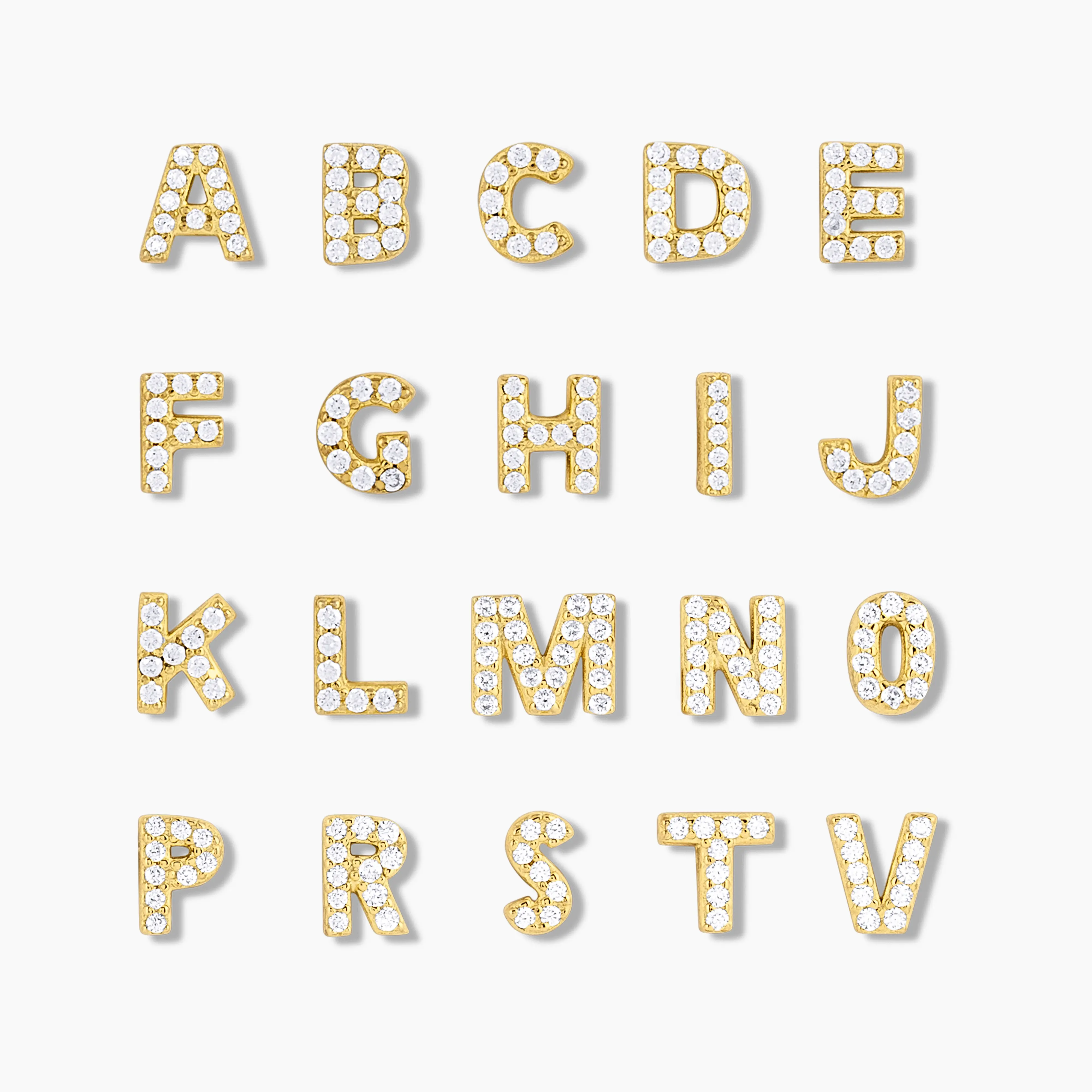 Unisex Gold Personalized Initial Letter Single Stud Earrings - Classic Fashion Jewelry, Layer-Friendly Daily Wear, Ideal Personalized Jewelry Gift