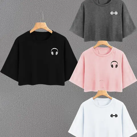 Unisex's Headphone Print Round Neck Tee, Casual Short Sleeve Oversize Sporty Streetwear Classic Crew Neck T-shirt for Daily Wear, Ladies Clothes for All Seasons, Oversized
