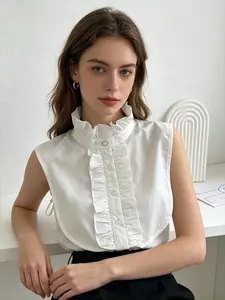 Autumn and winter pleated false collar for women, versatile with sweaters, inner wear stand-up collar shirt, decorative false shirt collar