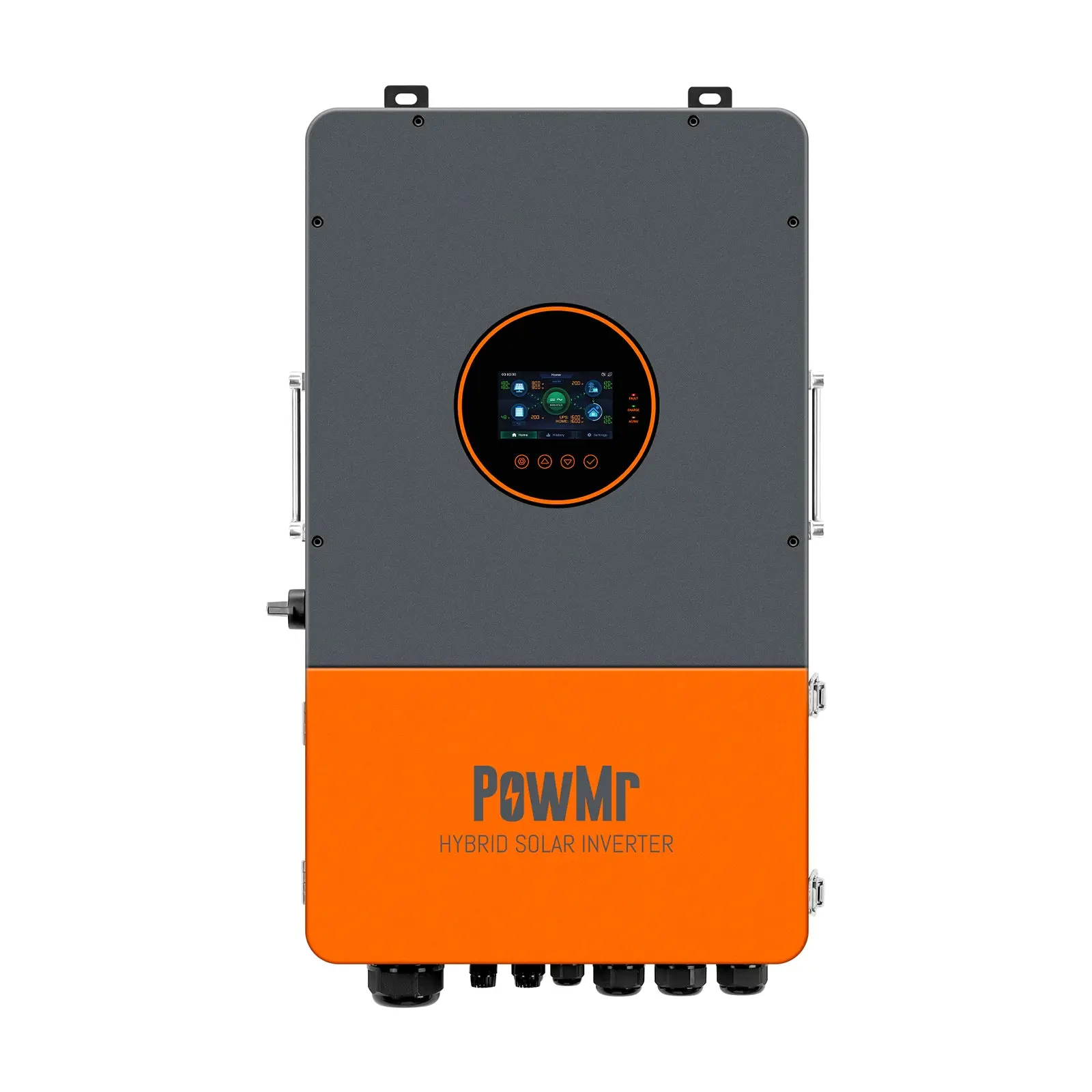 PowMr 12000W Solar Hybrid Inverter 48V DC to 120V/240V AC Split Phase, Pure Sine Wave, 50Hz/60Hz, Batteryless support, Built-in 200A MPPT Controller for Home RV Off-Grid System, work with 48V Lead Acid and Lithium Battery