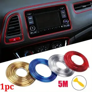 5M Car Interior Decorative Strip, Universal Car Interior Decorative Strip, Car Interior Decoration Accessories for Car Gap Filling Molding Line, Car Interior Accessory, Automotive Interior Accessories, Car Decorations