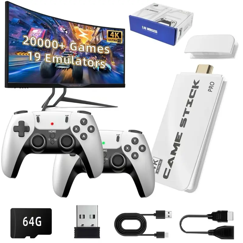 Retro Game Stick with 4K HDMI plug and play gift for everyone