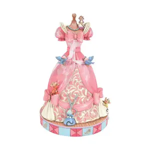 Jim Shore Disney Traditions Cinderellas Pink Dress Figurine 8"