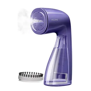 HiLIFE Steamer for Clothes, 1100W Clothes Steamer, Fast Wrinkle Removal with Large 300ml Tank, Ideal for All Fabrics, Easy to Use, Compact and Portable Travel Garment Steamer (Sapphire Purple)