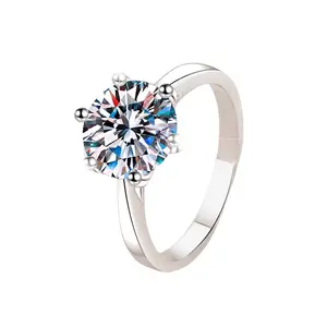 3Ct. moissanite classic six-prong engagement ring
