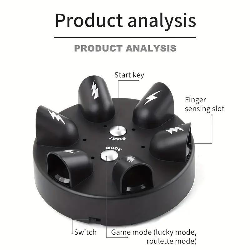 6-Player Electric Shock Roulette - The Ultimate Party Game! 2 Modes (Random Luck & Reaction Test), Safe Shock for Epic Truth or Dare with Friends – Hilarious Christmas Party Gift for Friends & Family