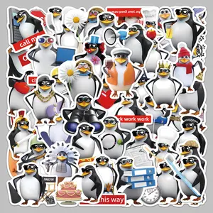 50pcs of Adorable Penguin Stickers, Suitable for Scrapbooks, Diaries, Laptops, Water Bottles, Cars, and Other Items. A Gift with A Positive Message and Based on Faith.