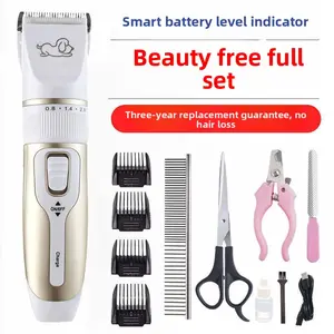 Dog grooming clipper, specialized pet electric trimmer for Teddy cats and dogs, professional electric clipper for trimming hair and paw fur, with display screen