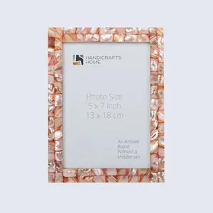 Handicraft Home Handmade Mother of Pearl Picture Frame Pink  in 3 sizes
