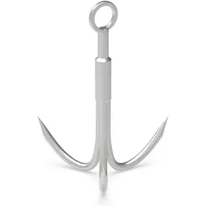 Ant Mag Grappling Hook with Claw Tips - Heavy Duty Stainless Steel Carabiner for Camping, Hiking, Tree Climbing, Water Retrieval & Salvage Operations