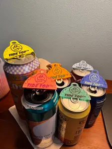 Tide Top Can Cover Assorted Pack - Portable Washable Reusable Drinkware for Water Bottles & Cups - Assorted Designs Included