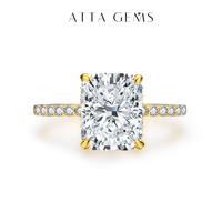 White Moissanite+Yellow Band