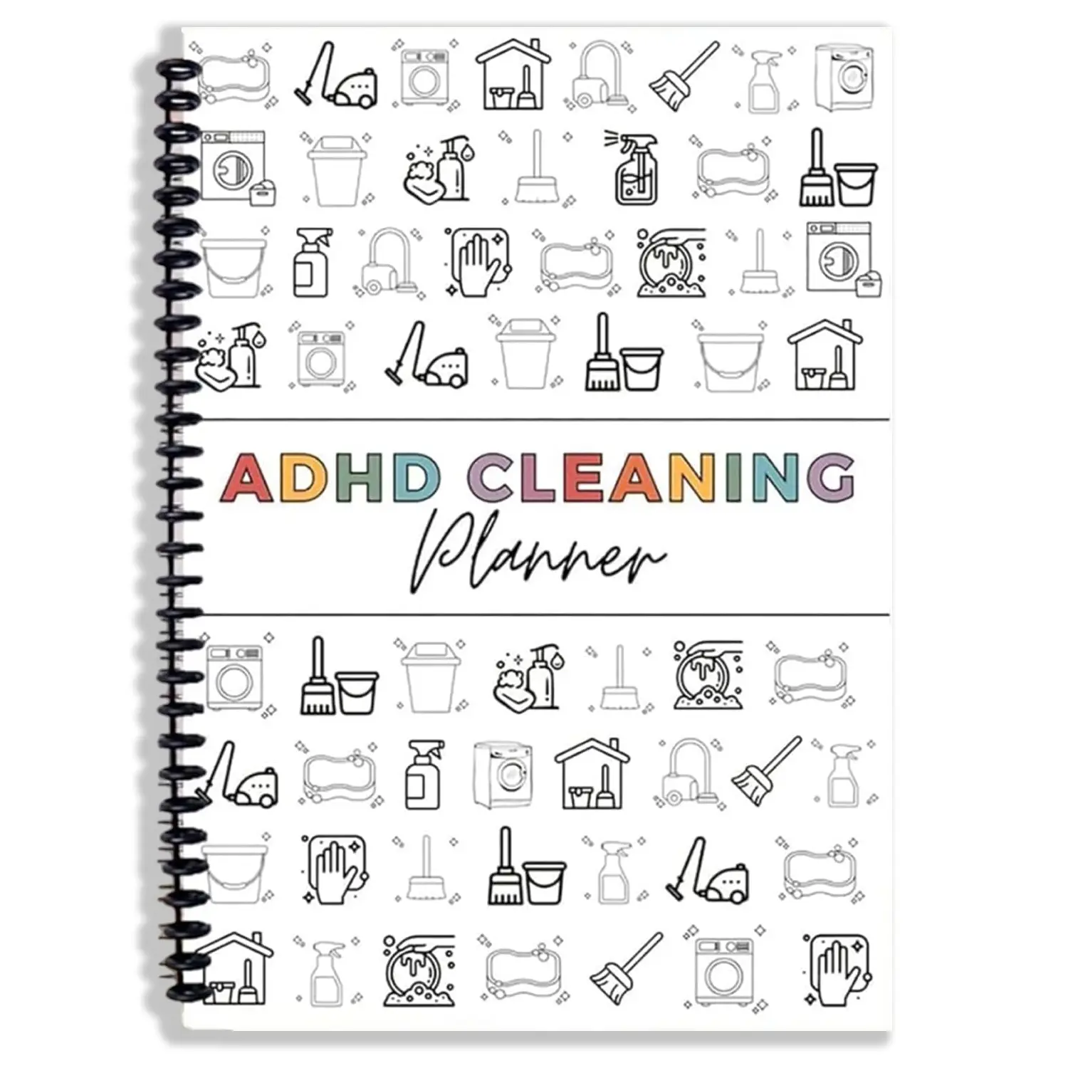 Cleaning Planner, Spiral Bound Planner, Weeks Planner, Cleaning Schedule and Checklist Organizer, Weekly Household Cleaning Planner, Chore Chart Notebook for Home, Family Cleaning Tasks, DIY Home Improvement, Editable Template, Weekly Planner Pad