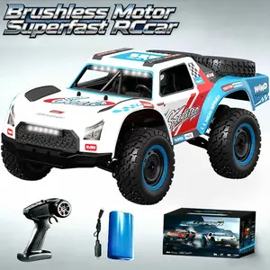 SCT Brushless Motor 4WD All Terrain RC Car, 4x4 High Speed  RC Truck, 2.4Ghz Remote Control Truck with 1 Battery, Off-Road Monster Truck