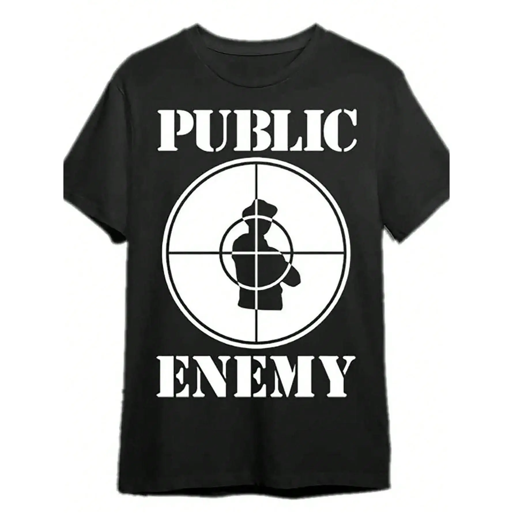 Public Enemy Logo Tee] Public Enemy Logo T-Shirt - Casual Cotton Short Sleeve TeeMachine WashablePLUS SIZE - Black graphic tees men crop tops summer outfits for men summer tops T-Shirt..