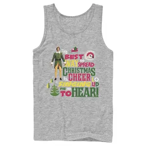 Men's Elf Christmas Cheer Loud Singing Tank Top