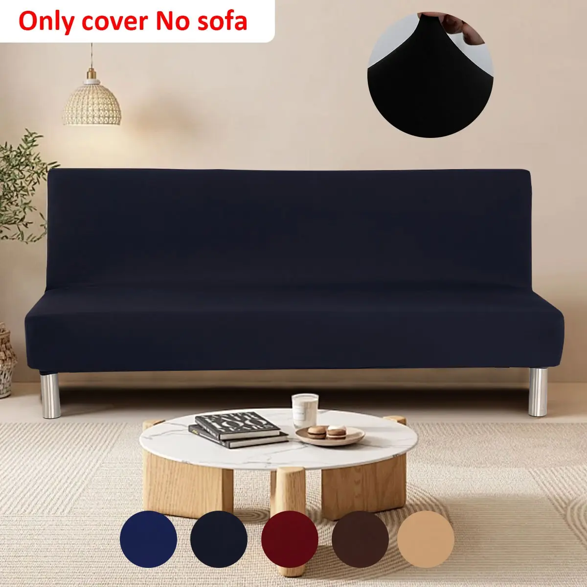 1pc Solid Color Elastic Sofa Cover, Foldable, Detachable, Washable, Comfortable and Versatile, Sofa Bed Cover, Multiple Colors Available, Covers Only, Stretchable Sofa Cover, Washable Couch Cover