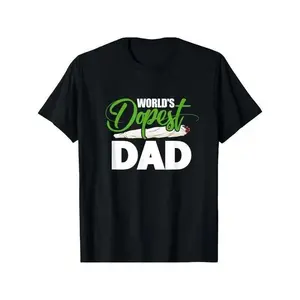 World's Dopest Dad Funny Graphic Tee INovelty Gift Unisex Cotton T-Shirt
