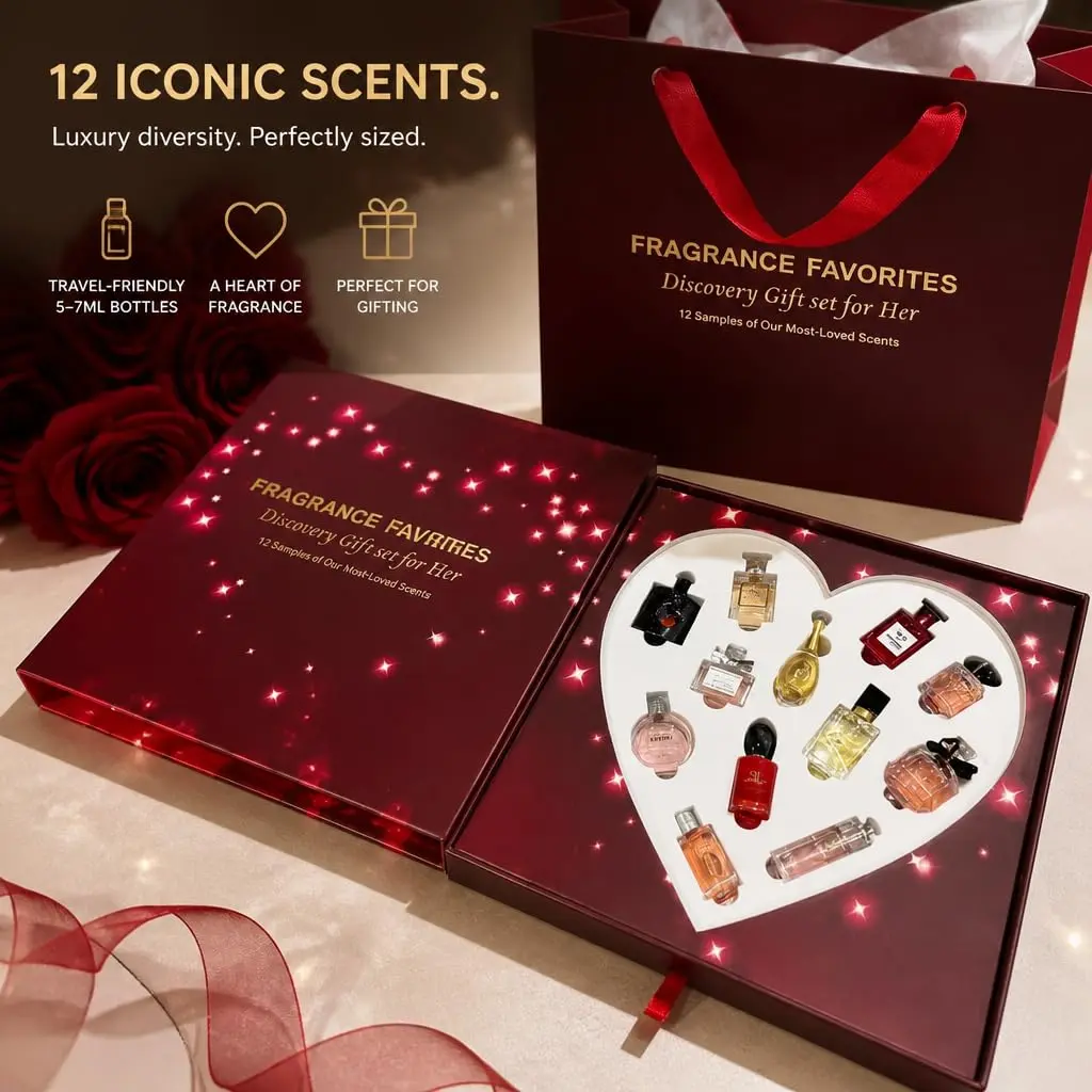 Women's Best Mini Body Spray Perfume Sets - Small-Size Fruitful Floral Fragrance Top Sample Parfum Kit