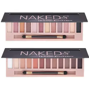 12 Colors Naked Eyeshadow Palette Kit, Nude Matte Shimmer Smokey Glitter Pigment Eye Shadow Palettes, Professional Waterproof Makeup Palettes, Eye Shadow Gifts for Women