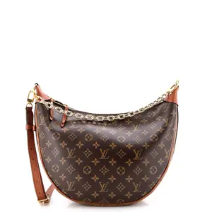 Pre-owned Louis Vuitton Canvas Coated Shoulder Bags Loop Hobo Reverse Monogram Canvas by Rebag